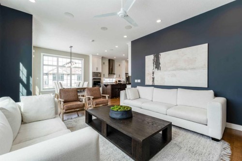 102 Coopersfield Way Sw, Airdrie, AB - Indoor Photo Showing Living Room