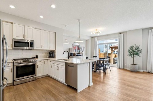 44 Legacy Landing Se, Calgary, AB - Indoor Photo Showing Kitchen With Stainless Steel Kitchen With Upgraded Kitchen