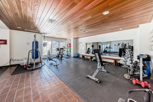#912-8604 48 Avenue Nw, Calgary, AB - Indoor Photo Showing Gym Room