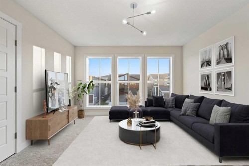 59 Waterford Mews, Chestermere, AB - Indoor Photo Showing Living Room