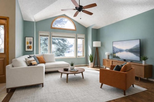 55 Oakmount Court Sw, Calgary, AB - Indoor Photo Showing Living Room