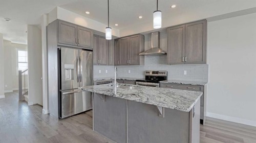 282 Alpine Avenue Sw, Calgary, AB - Indoor Photo Showing Kitchen With Upgraded Kitchen
