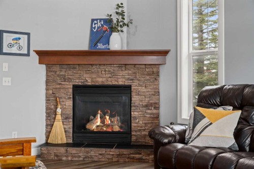 102 Morningside Point Sw, Airdrie, AB - Indoor Photo Showing Living Room With Fireplace