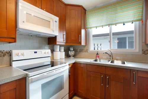 1133 Berkley Drive Nw, Calgary, AB - Indoor Photo Showing Kitchen With Double Sink