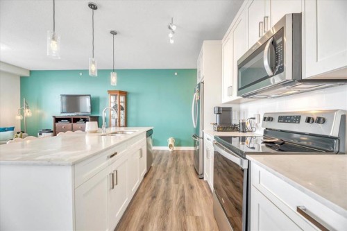 408-35 Walgrove Walk Se, Calgary, AB - Indoor Photo Showing Kitchen With Upgraded Kitchen