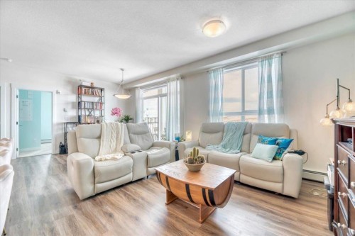 408-35 Walgrove Walk Se, Calgary, AB - Indoor Photo Showing Living Room