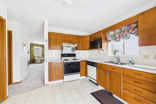 115 Macewan Park Heights Nw, Calgary, AB - Indoor Photo Showing Kitchen With Double Sink