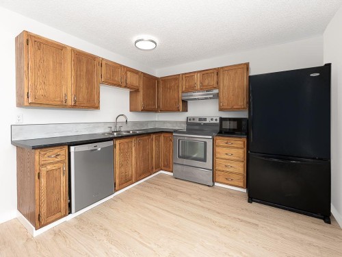 84 Queen Anne Close Se, Calgary, AB - Indoor Photo Showing Kitchen