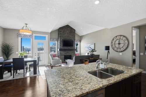 1929 High Park Circle Nw, High River, AB - Indoor Photo Showing Other Room With Fireplace