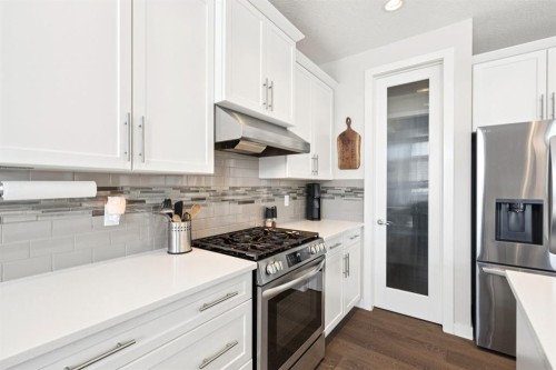 293 Boulder Creek Crescent, Langdon, AB - Indoor Photo Showing Kitchen With Stainless Steel Kitchen With Upgraded Kitchen