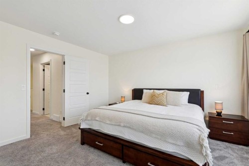87 Setonstone Landing Se, Calgary, AB - Indoor Photo Showing Bedroom