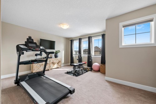 178 Windridge Road Sw, Airdrie, AB - Indoor Photo Showing Gym Room