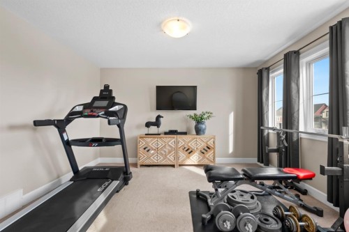 178 Windridge Road Sw, Airdrie, AB - Indoor Photo Showing Gym Room