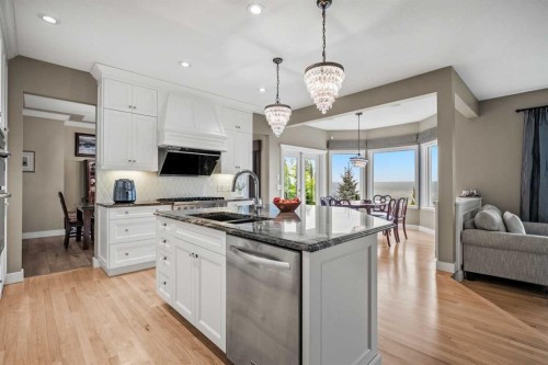 136 Patrick View Sw, Calgary, AB - Indoor Photo Showing Kitchen With Double Sink With Upgraded Kitchen