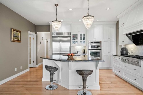 136 Patrick View Sw, Calgary, AB - Indoor Photo Showing Kitchen With Upgraded Kitchen