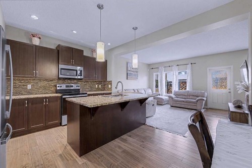 80 Chaparral Valley Crescent Se, Calgary, AB - Indoor Photo Showing Kitchen With Stainless Steel Kitchen With Upgraded Kitchen
