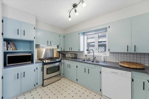 140 Waterloo Drive Sw, Calgary, AB - Indoor Photo Showing Kitchen With Double Sink