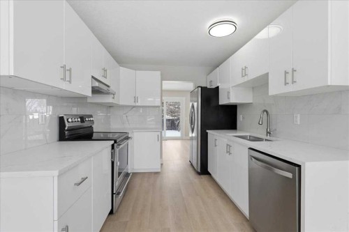 172 Abinger Crescent Ne, Calgary, AB - Indoor Photo Showing Kitchen With Stainless Steel Kitchen With Double Sink