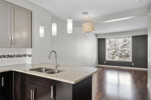 78 New Brighton Landing Se, Calgary, AB - Indoor Photo Showing Kitchen With Double Sink
