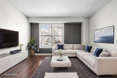 78 New Brighton Landing Se, Calgary, AB - Indoor Photo Showing Living Room