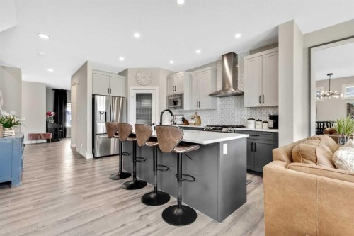 3675 Cornerstone Boulevard Ne, Calgary, AB - Indoor Photo Showing Kitchen With Stainless Steel Kitchen With Upgraded Kitchen