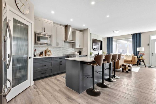 3675 Cornerstone Boulevard Ne, Calgary, AB - Indoor Photo Showing Kitchen With Stainless Steel Kitchen With Upgraded Kitchen