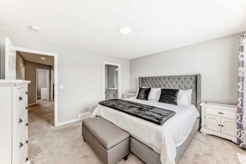 220 Cornerstone Grove Ne, Calgary, AB - Indoor Photo Showing Bedroom