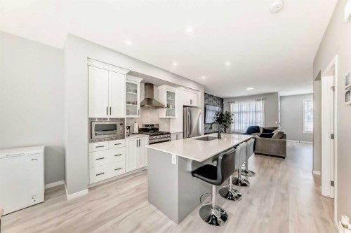 220 Cornerstone Grove Ne, Calgary, AB - Indoor Photo Showing Kitchen With Upgraded Kitchen