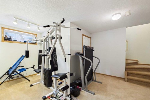 535 Cimarron Point, Okotoks, AB - Indoor Photo Showing Gym Room