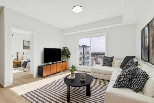 6408-20295 Seton Way Se, Calgary, AB - Indoor Photo Showing Living Room