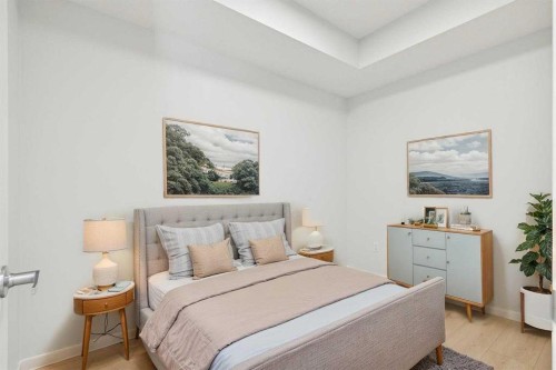 6408-20295 Seton Way Se, Calgary, AB - Indoor Photo Showing Bedroom