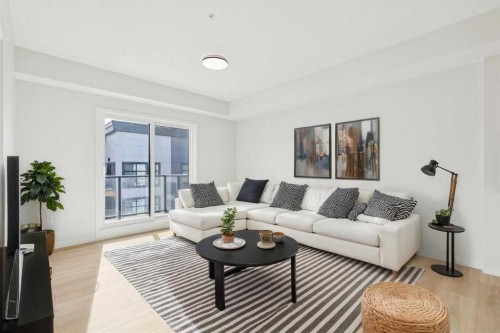 6408-20295 Seton Way Se, Calgary, AB - Indoor Photo Showing Living Room