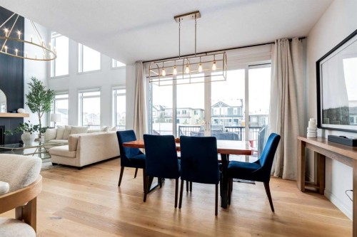 34 Rowmont Grove Nw, Calgary, AB - Indoor With Fireplace