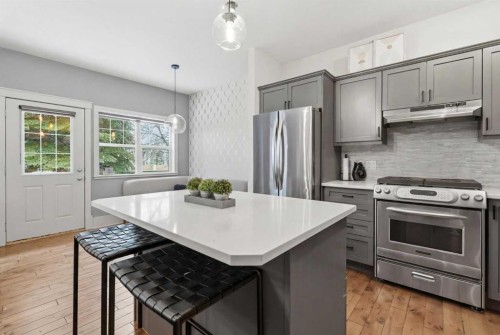 54 Wentworth Common Sw, Calgary, AB - Indoor Photo Showing Kitchen With Stainless Steel Kitchen
