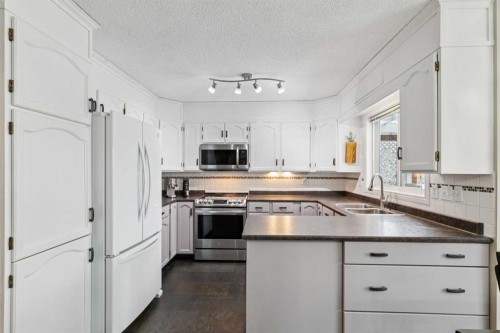 168 Erin Meadow Close Se, Calgary, AB - Indoor Photo Showing Kitchen With Double Sink