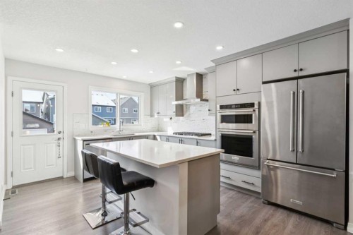 69 Lavender Road Se, Calgary, AB - Indoor Photo Showing Kitchen With Upgraded Kitchen