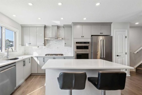 69 Lavender Road Se, Calgary, AB - Indoor Photo Showing Kitchen With Double Sink With Upgraded Kitchen