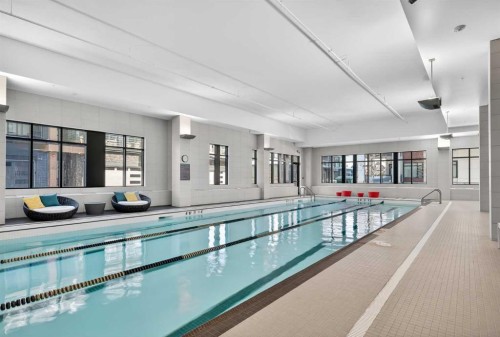 407-122 Mahogany Centre Se, Calgary, AB - Indoor Photo Showing Other Room With In Ground Pool