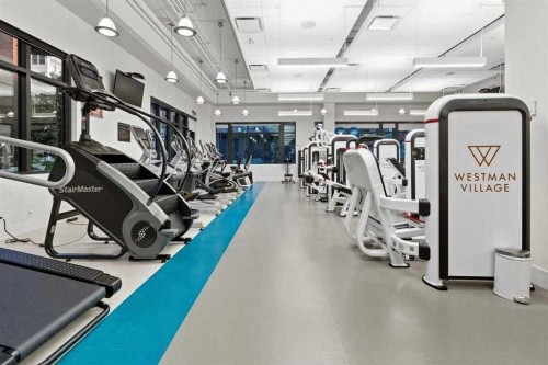 407-122 Mahogany Centre Se, Calgary, AB - Indoor Photo Showing Gym Room