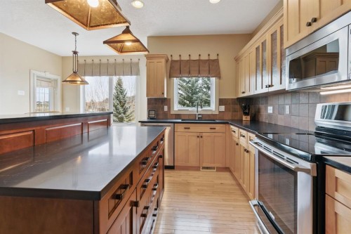 212 Springmere Place, Chestermere, AB - Indoor Photo Showing Kitchen With Stainless Steel Kitchen