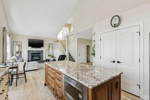 120 Hidden Creek Circle Nw, Calgary, AB - Indoor With Fireplace