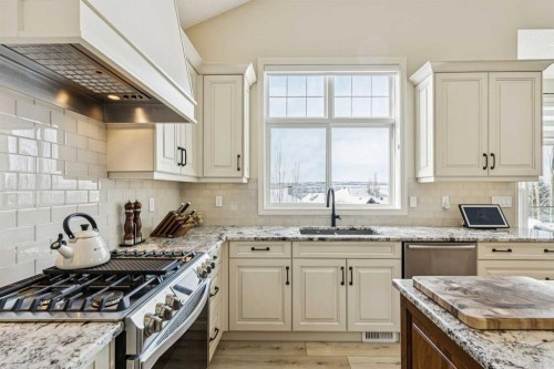 120 Hidden Creek Circle Nw, Calgary, AB - Indoor Photo Showing Kitchen With Upgraded Kitchen
