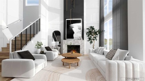 271 Legacy Mount Se, Calgary, AB - Indoor Photo Showing Living Room With Fireplace