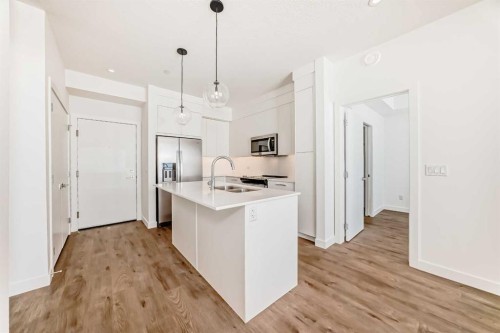 2309-63 Corner Glen Crescent Ne, Calgary, AB - Indoor Photo Showing Kitchen With Double Sink With Upgraded Kitchen