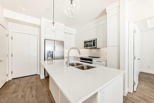 2309-63 Corner Glen Crescent Ne, Calgary, AB - Indoor Photo Showing Kitchen With Double Sink With Upgraded Kitchen