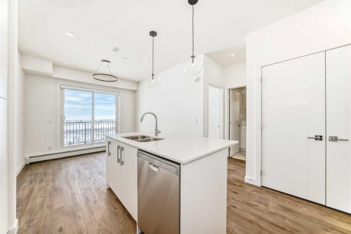 2309-63 Corner Glen Crescent Ne, Calgary, AB - Indoor Photo Showing Kitchen With Double Sink With Upgraded Kitchen