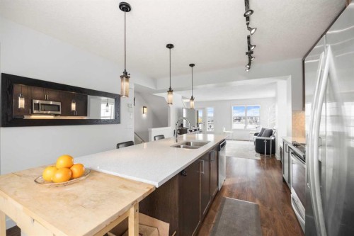 111 Evanscrest Gardens Nw, Calgary, AB - Indoor Photo Showing Kitchen With Double Sink With Upgraded Kitchen
