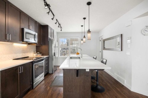 111 Evanscrest Gardens Nw, Calgary, AB - Indoor Photo Showing Kitchen With Upgraded Kitchen