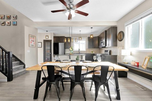 151 Heritage Drive, Cochrane, AB - Indoor Photo Showing Dining Room