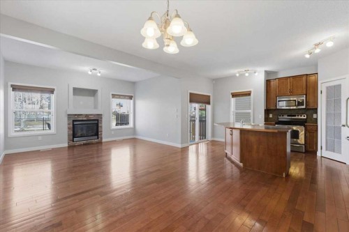 34 Everoak Gardens Sw, Calgary, AB - Indoor With Fireplace